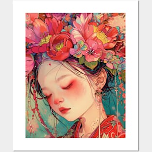 Floral Anime Dreamscapes Posters and Art